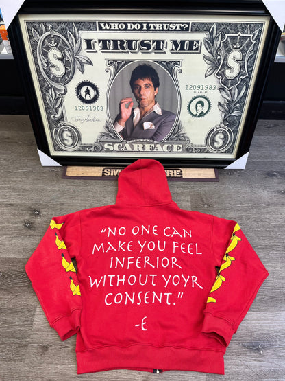 WokeClanApeShii Ruby Red Full Zip Hoodie